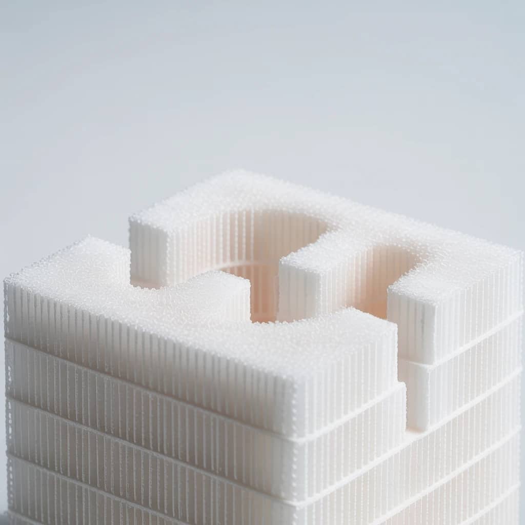 White carbon block filter media